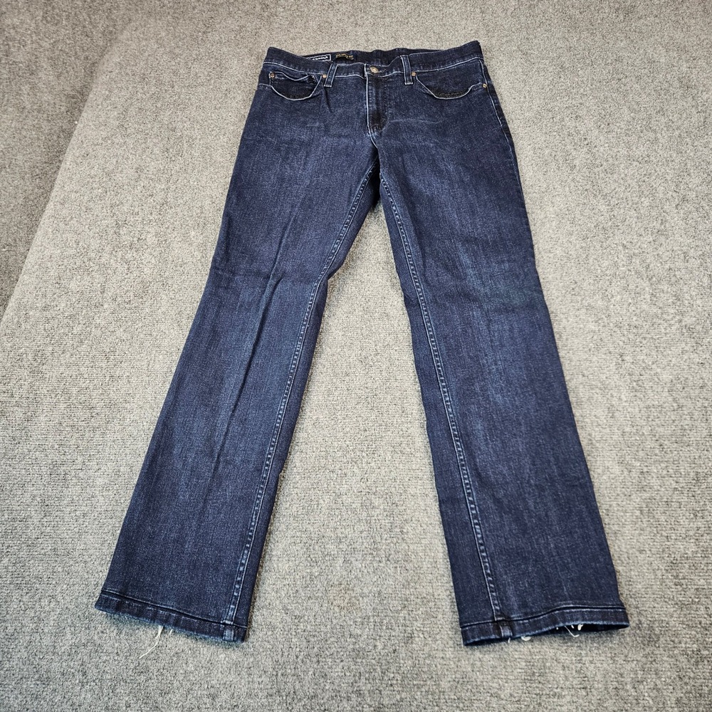 Paul Fredrick Tailored Fit Jeans Mens 33 Dark Wash Indigo Stretch Denim Pants